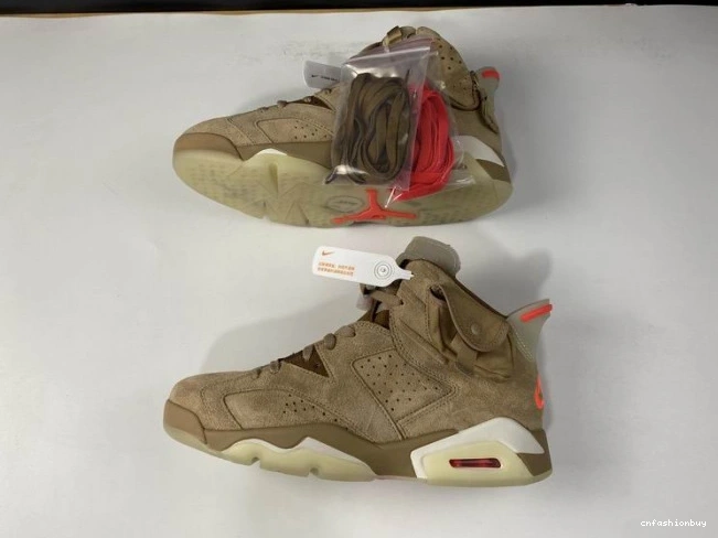 DH0690-200 Travis Jordan 6 Khaki Air Retro British Scott 0823